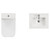 Montego Satin White 500mm Wall Mounted 2 Drawer Vanity Unit and Kingston Toilet Suite with Angel Basin Top View thumbnail