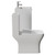 Montego Satin White 600mm Wall Mounted 2 Drawer Vanity Unit and Kingston Toilet Suite with Glide Basin Side View thumbnail