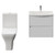 Montego Gloss White 600mm Wall Mounted 2 Drawer Vanity Unit and Kingston Toilet Suite with Arc Basin Front View thumbnail