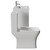 Montego Satin White 800mm Wall Mounted 2 Drawer Vanity Unit and Kingston Toilet Suite with Glide Basin Side View thumbnail