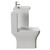 Montego Gloss White 800mm Wall Mounted 2 Drawer Vanity Unit and Kingston Toilet Suite with Arc Basin Side View thumbnail