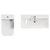 Montego Graphite Grey 800mm Wall Mounted 2 Drawer Vanity Unit and Kingston Toilet Suite with Rimini Basin Top View thumbnail