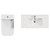 Montego Satin White 800mm Wall Mounted 2 Drawer Vanity Unit and Kingston Toilet Suite with Angel Basin Top View thumbnail