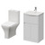 Montego Gloss White 500mm 2 Door 1 Drawer Vanity Unit and Kingston Toilet Suite with Arc Basin Right Hand View thumbnail