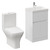 Montego Gloss White 500mm 2 Door 1 Drawer Vanity Unit and Kingston Toilet Suite with Rimini Basin Left Hand View thumbnail