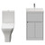Montego Satin White 500mm 2 Door 1 Drawer Vanity Unit and Kingston Toilet Suite with Rimini Basin Front View thumbnail
