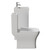 Montego Satin White 500mm 2 Door 1 Drawer Vanity Unit and Kingston Toilet Suite with Rimini Basin Side View thumbnail