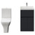 Montego Graphite Grey 500mm 2 Door 1 Drawer Vanity Unit and Kingston Toilet Suite with Rimini Basin Front View thumbnail