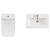Montego Gloss White 600mm 2 Door 1 Drawer Vanity Unit and Kingston Toilet Suite with Glide Basin Top View thumbnail