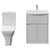 Montego Satin White 600mm 2 Door 1 Drawer Vanity Unit and Kingston Toilet Suite with Arc Basin Front View thumbnail