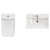Montego Gloss White 600mm 2 Door 1 Drawer Vanity Unit and Kingston Toilet Suite with Rimini Basin Top View thumbnail