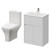 Montego Gloss White 600mm 2 Door 1 Drawer Vanity Unit and Kingston Toilet Suite with Angel Basin Right Hand View thumbnail