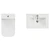 Montego Autumn Oak 600mm 2 Door 1 Drawer Vanity Unit and Kingston Toilet Suite with Angel Basin Top View thumbnail