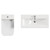 Montego Satin White 800mm 2 Door 1 Drawer Vanity Unit and Kingston Toilet Suite with Glide Basin Top View thumbnail