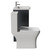 Montego Graphite Grey 800mm 2 Door 1 Drawer Vanity Unit and Kingston Toilet Suite with Arc Basin Side View thumbnail