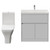 Montego Satin White 800mm 2 Door 1 Drawer Vanity Unit and Kingston Toilet Suite with Rimini Basin Front View thumbnail