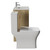 Montego Autumn Oak 800mm 2 Door 1 Drawer Vanity Unit and Kingston Toilet Suite with Angel Basin Side View thumbnail