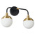 Forum Spa Lille Black and Brass 2 Light Bathroom Wall Light - SPA-35812-BLK thumbnail