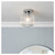 Forum Spa Quebec Chrome Ribbed Glass Bathroom Flush Ceiling Light - SPA-41296-CHR thumbnail