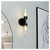 Forum Spa Ottawa Black Ribbed Wall Light - SPA-39652-BLK thumbnail