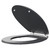 Danbury Satin Anthracite MDF Soft Close With Chrome Hinge Toilet Seat Right Hand View thumbnail