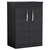 Nuie Athena Charcoal Black 600mm 2 Door Vanity Unit with Worktop - ATH026W Main Image