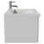 Helix 460 Fluted Satin White 600mm Wall Mounted 1 Drawer Vanity Unit with Glide Basin Side View thumbnail
