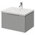Helix 460 Fluted Pebble Grey 600mm Wall Mounted 1 Drawer Vanity Unit with Glide Basin Right Hand View thumbnail