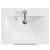 Helix 460 Fluted Tobacco Oak 600mm Wall Mounted 1 Drawer Vanity Unit with Glide Basin Top View thumbnail