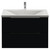Helix 460 Fluted Satin Anthracite 800mm Wall Mounted 2 Drawer Vanity Unit with Glide Basin View from Front thumbnail