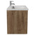 Helix 460 Fluted Tobacco Oak 800mm Wall Mounted 2 Drawer Vanity Unit with Glide Basin Side View thumbnail