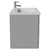 Helix 460 Fluted Pebble Grey 800mm Wall Mounted 2 Drawer Vanity Unit with Glide Basin Side View thumbnail