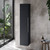 Helix Fluted Satin Anthracite 300mm x 1430mm Wall Mounted 1 Door Tall Unit Lifestyle Image thumbnail