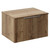 Helix 460 Fluted Tobacco Oak 600mm Wall Mounted 1 Drawer Vanity Unit for Countertop Basins Left Hand View thumbnail