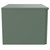 Helix 460 Fluted Satin Green 600mm Wall Mounted 1 Drawer Vanity Unit for Countertop Basins Side View thumbnail