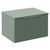 Helix 460 Fluted Satin Green 600mm Wall Mounted 1 Drawer Vanity Unit for Countertop Basins Left Hand View thumbnail