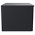 Helix 460 Fluted Satin Anthracite 600mm Wall Mounted 1 Drawer Vanity Unit for Countertop Basins Side View thumbnail