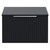 Helix 460 Fluted Satin Anthracite 600mm Wall Mounted 1 Drawer Vanity Unit for Countertop Basins View from Front thumbnail