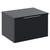 Helix 460 Fluted Satin Anthracite 600mm Wall Mounted 1 Drawer Vanity Unit for Countertop Basins Left Hand View thumbnail