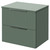 Helix 460 Fluted Satin Green 600mm Wall Mounted 2 Drawer Vanity Unit for Countertop Basins Right Hand View thumbnail