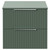 Helix 460 Fluted Satin Green 600mm Wall Mounted 2 Drawer Vanity Unit for Countertop Basins View from Front thumbnail