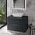 Helix 460 Fluted Satin Anthracite 800mm Wall Mounted 2 Drawer Vanity Unit for Countertop Basins Lifestyle Image thumbnail