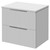 Helix 460 Fluted Satin White 600mm Wall Mounted 2 Drawer Vanity Unit for Countertop Basins Right Hand View thumbnail