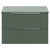 Helix 460 Fluted Satin Green 800mm Wall Mounted 2 Drawer Vanity Unit for Countertop Basins View from Front thumbnail