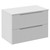 Helix 460 Fluted Satin White 800mm Wall Mounted 2 Drawer Vanity Unit for Countertop Basins Left Hand View thumbnail
