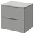 Helix 460 Fluted Pebble Grey 600mm Wall Mounted 2 Drawer Vanity Unit for Countertop Basins Right Hand View thumbnail