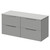 Helix 460 Fluted Pebble Grey 1200mm Wall Mounted 4 Drawer Vanity Unit for Countertop Basins Right Hand View thumbnail