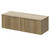 Helix 460 Fluted Autumn Oak 1200mm Wall Mounted 2 Drawer Vanity Unit for Countertop Basins Right Hand View thumbnail