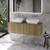 Helix 460 Fluted Autumn Oak 1200mm Wall Mounted 2 Drawer Vanity Unit for Countertop Basins Lifestyle Image thumbnail