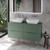 Helix 460 Fluted Satin Green 1200mm Wall Mounted 4 Drawer Vanity Unit for Countertop Basins Lifestyle Image thumbnail